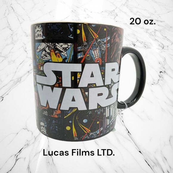 NWT Star Wars 20 oz. Coffee Mug Lucas Films LTD Microwave Dishwasher Safe - Picture 1 of 13